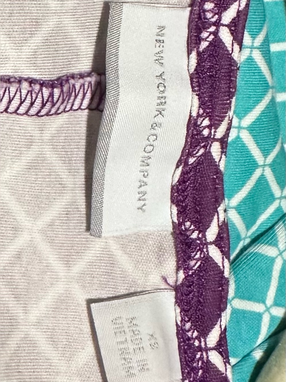 New York & Company Teal and Purple Women's Dress